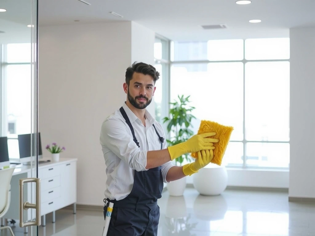 Imagine de fundal cu interior modern și curățenie profesională